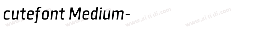 cutefont Medium字体转换